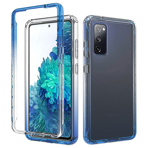 Funda Silicona Carcasa Ultrafina Transparente Goma Frontal y Trasera 360 Grados Gradiente para Samsung Galaxy S20 FE 5G Azul