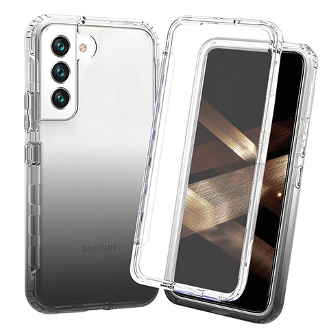 Funda Silicona Carcasa Ultrafina Transparente Goma Frontal y Trasera 360 Grados Gradiente para Samsung Galaxy S24 Plus 5G Negro