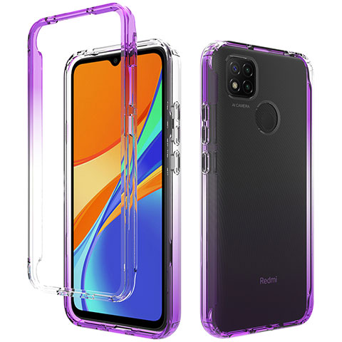 Funda Silicona Carcasa Ultrafina Transparente Goma Frontal y Trasera 360 Grados Gradiente para Xiaomi POCO C31 Morado