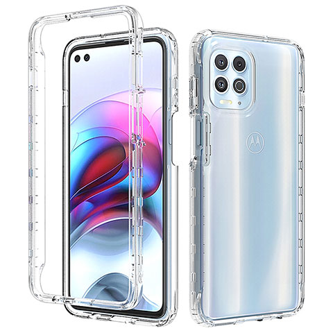 Funda Silicona Carcasa Ultrafina Transparente Goma Frontal y Trasera 360 Grados para Motorola Moto G100 5G Claro