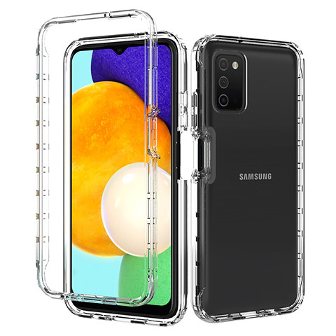 Funda Silicona Carcasa Ultrafina Transparente Goma Frontal y Trasera 360 Grados para Samsung Galaxy A03s Claro