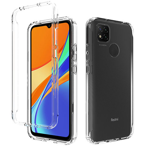 Funda Silicona Carcasa Ultrafina Transparente Goma Frontal y Trasera 360 Grados para Xiaomi Redmi 9 India Claro