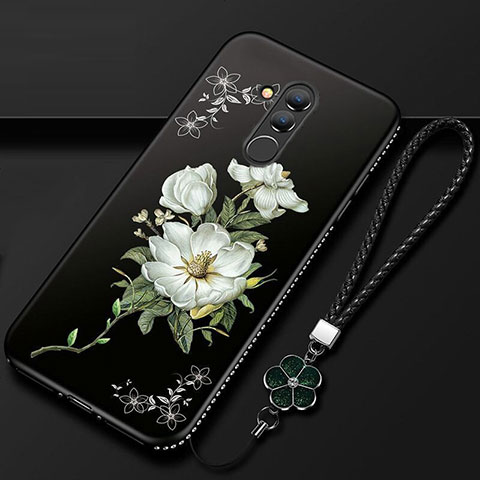 Funda Silicona Gel Goma Flores Carcasa H02 para Huawei Mate 20 Lite Blanco