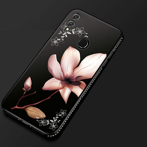 Funda Silicona Gel Goma Flores Carcasa para Huawei Honor 8X Rosa