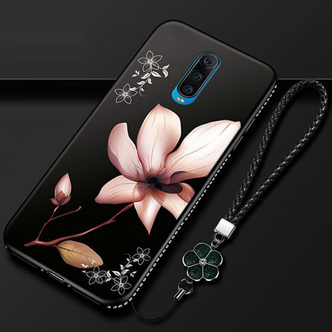 Funda Silicona Gel Goma Flores Carcasa para Oppo RX17 Pro Marron