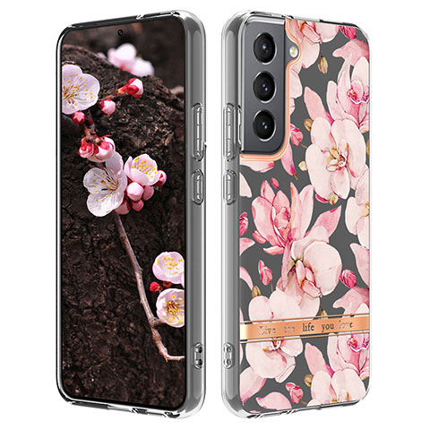 Funda Silicona Gel Goma Flores Carcasa para Samsung Galaxy S21 5G Rosa