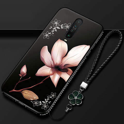 Funda Silicona Gel Goma Flores Carcasa para Xiaomi Poco X2 Marron