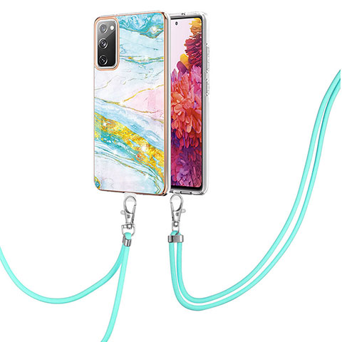 Funda Silicona Gel Goma Patron de Moda Carcasa con Acollador Cordon Lanyard Y05B para Samsung Galaxy S20 Lite 5G Vistoso