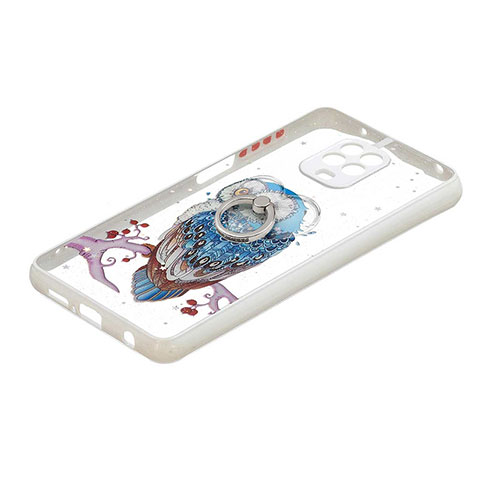 Funda Silicona Gel Goma Patron de Moda Carcasa con Anillo de dedo Soporte Y01X para Xiaomi Redmi Note 9 Pro Multicolor