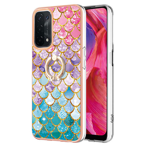 Funda Silicona Gel Goma Patron de Moda Carcasa con Anillo de dedo Soporte Y03B para OnePlus Nord N200 5G Vistoso