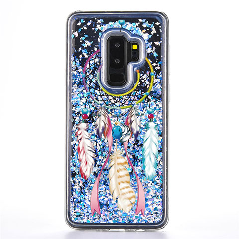 Funda Silicona Gel Goma Patron de Moda Carcasa K01 para Samsung Galaxy S9 Plus Azul Cielo