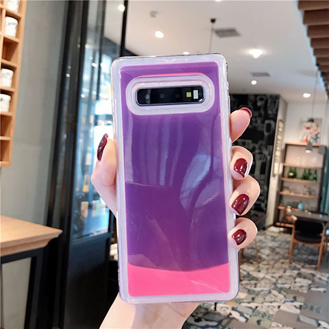 Funda Silicona Gel Goma Patron de Moda Carcasa K02 para Samsung Galaxy S10 5G Morado