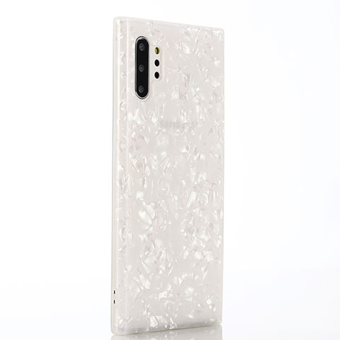 Funda Silicona Gel Goma Patron de Moda Carcasa P01 para Samsung Galaxy Note 10 Plus 5G Blanco