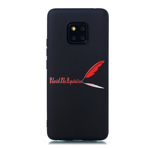 Funda Silicona Gel Goma Patron de Moda Carcasa S01 para Huawei Mate 20 Pro Rojo