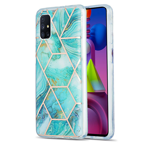 Funda Silicona Gel Goma Patron de Moda Carcasa Y01B para Samsung Galaxy M51 Menta Verde