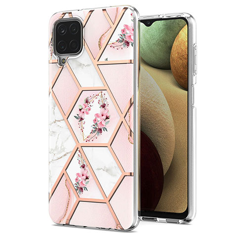 Funda Silicona Gel Goma Patron de Moda Carcasa Y02B para Samsung Galaxy M12 Rosa