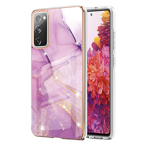 Funda Silicona Gel Goma Patron de Moda Carcasa Y05B para Samsung Galaxy S20 Lite 5G Purpura Claro