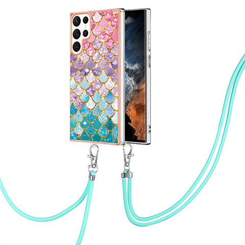 Funda Silicona Gel Goma Patron de Moda Carcasa Y20B para Samsung Galaxy S21 Ultra 5G Multicolor