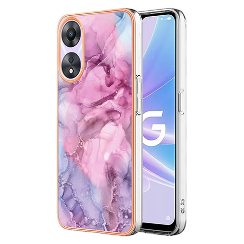 Funda Silicona Gel Goma Patron de Moda Carcasa YB7 para Oppo A78 5G Rosa