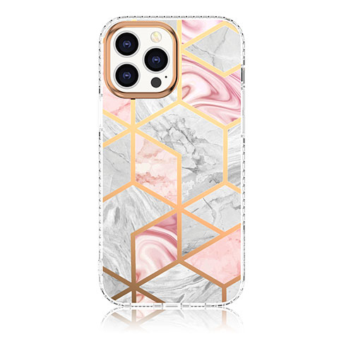 Funda Silicona Gel Goma Patron de Moda Carcasa YJ1 para Apple iPhone 13 Pro Max Multicolor