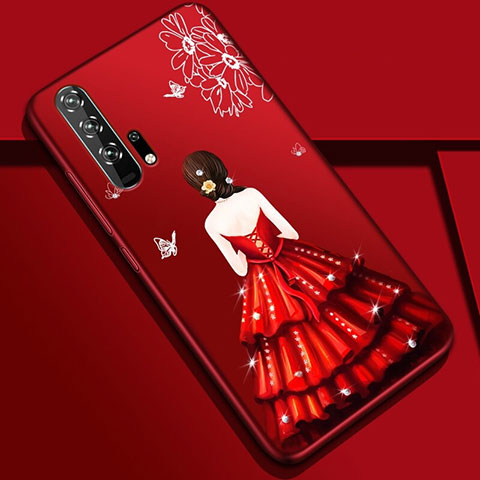 Funda Silicona Gel Goma Vestido de Novia Carcasa K01 para Huawei Honor 20 Pro Vistoso