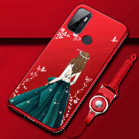 Funda Silicona Gel Goma Vestido de Novia Carcasa para Oppo A32 Verde