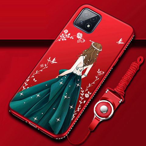 Funda Silicona Gel Goma Vestido de Novia Carcasa para Oppo A73 5G Verde