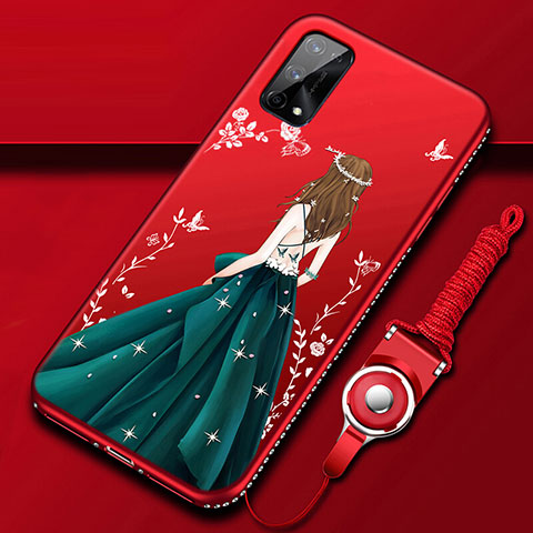 Funda Silicona Gel Goma Vestido de Novia Carcasa para Realme Q2 Pro 5G Verde