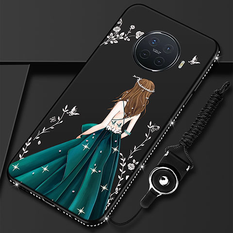 Funda Silicona Gel Goma Vestido de Novia Carcasa S01 para Oppo Ace2 Verde