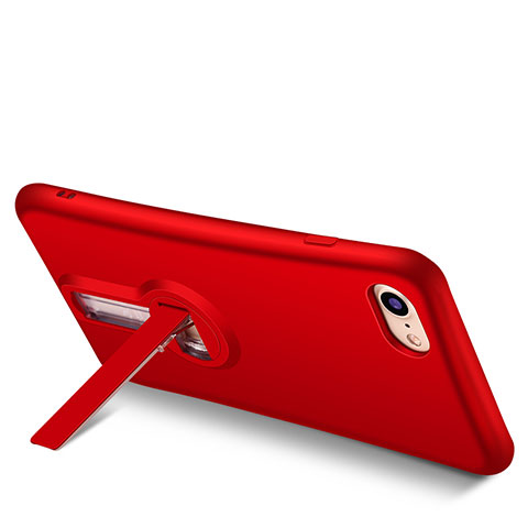 Funda Silicona Goma con Soporte S02 para Apple iPhone SE (2020) Rojo