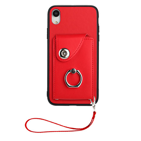 Funda Silicona Goma de Cuero Carcasa BF1 para Apple iPhone XR Rojo