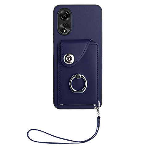 Funda Silicona Goma de Cuero Carcasa BF1 para Oppo A78 5G Azul