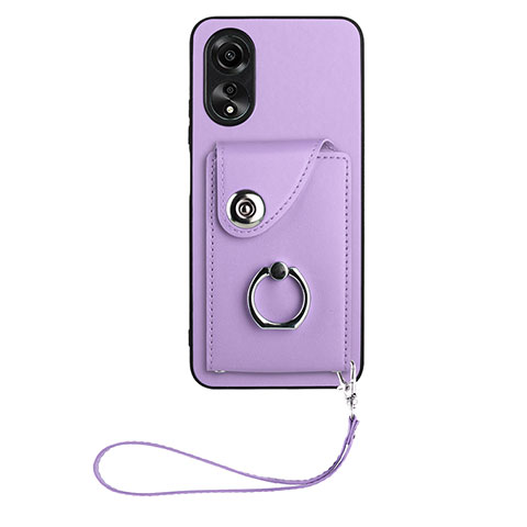 Funda Silicona Goma de Cuero Carcasa BF1 para Oppo A78 5G Morado