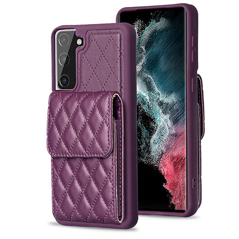 Funda Silicona Goma de Cuero Carcasa BF4 para Samsung Galaxy S21 FE 5G Morado