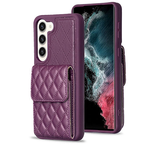 Funda Silicona Goma de Cuero Carcasa BF5 para Samsung Galaxy S22 5G Morado