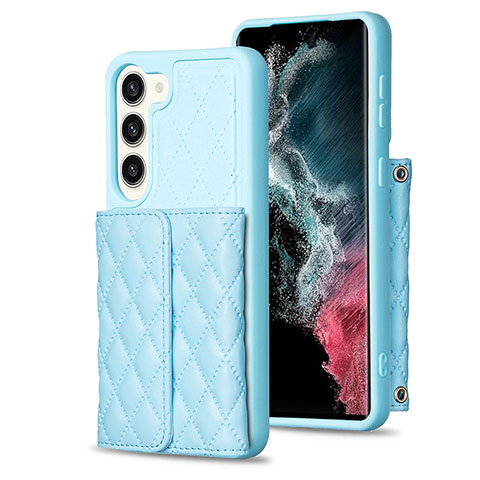 Funda Silicona Goma de Cuero Carcasa BF6 para Samsung Galaxy S23 Plus 5G Azul Claro