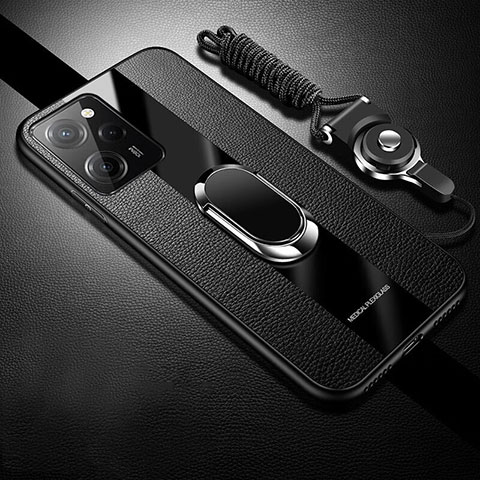 Funda Silicona Goma de Cuero Carcasa con Magnetico S01 para Xiaomi Poco X5 Pro 5G Negro