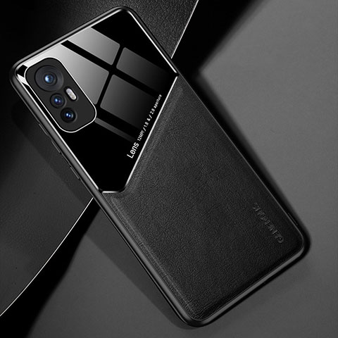 Funda Silicona Goma de Cuero Carcasa con Magnetico S02 para Xiaomi Mi 12 5G Negro