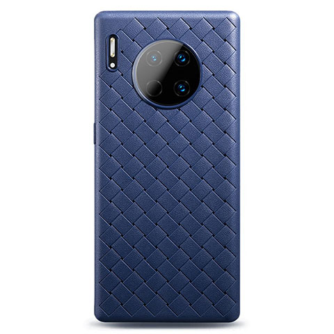 Funda Silicona Goma de Cuero Carcasa D01 para Huawei Mate 30E Pro 5G Azul