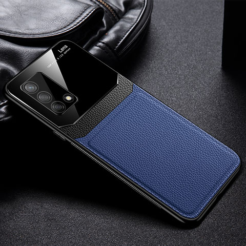 Funda Silicona Goma de Cuero Carcasa FL1 para Oppo A74 4G Azul