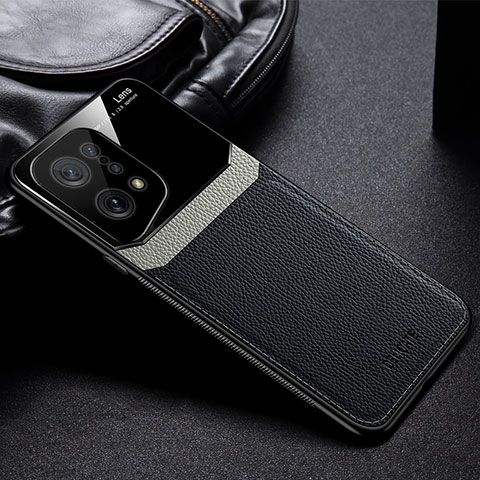 Funda Silicona Goma de Cuero Carcasa FL1 para Oppo Find X5 5G Negro