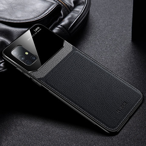 Funda Silicona Goma de Cuero Carcasa FL1 para Samsung Galaxy M51 Negro