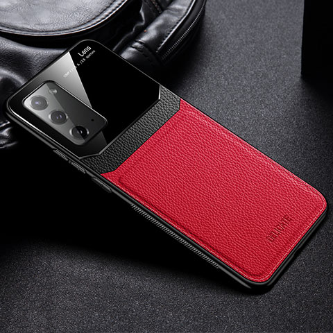 Funda Silicona Goma de Cuero Carcasa FL1 para Samsung Galaxy Note 20 5G Rojo
