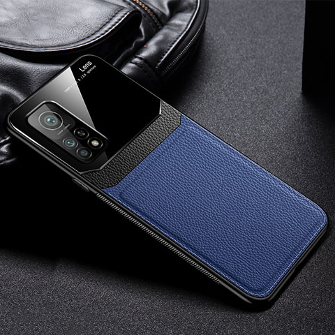 Funda Silicona Goma de Cuero Carcasa FL1 para Xiaomi Mi 10T Pro 5G Azul