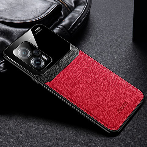 Funda Silicona Goma de Cuero Carcasa FL1 para Xiaomi Poco X4 GT 5G Rojo