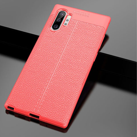 Funda Silicona Goma de Cuero Carcasa G01 para Samsung Galaxy Note 10 Plus 5G Rojo