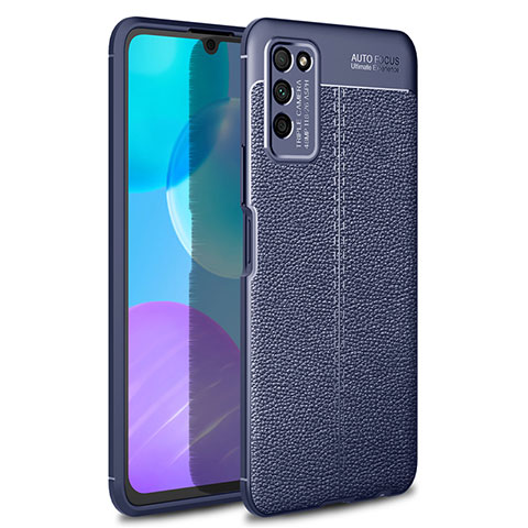 Funda Silicona Goma de Cuero Carcasa H01 para Huawei Honor 30 Lite 5G Azul