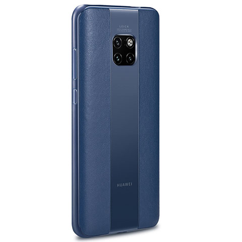 Funda Silicona Goma de Cuero Carcasa H01 para Huawei Mate 20 RS Azul