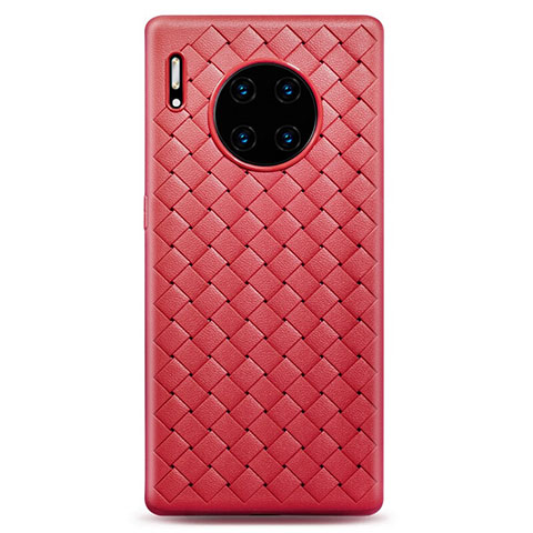 Funda Silicona Goma de Cuero Carcasa H01 para Huawei Mate 30 5G Rojo