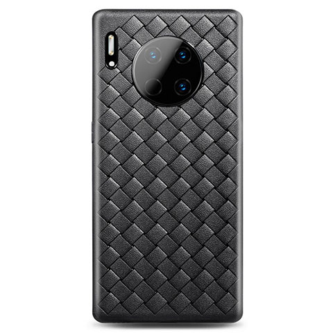 Funda Silicona Goma de Cuero Carcasa H01 para Huawei Mate 30 Negro